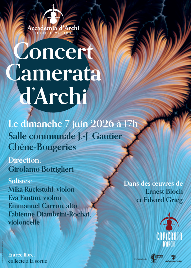 Concert de l'orchestre des Trois-Chêne à la salle des fêtes de Thônex le 17 juin 2025 à 20h30. Entrée libre.